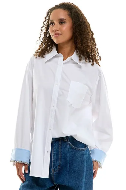 Tailored White Button-Down Shirt — blue tops & blouses from Pieces of a Dream