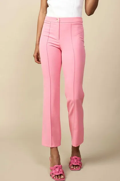 Bubblegum Stretch Ankle Pants — pink pants & trousers from Pieces of a Dream
