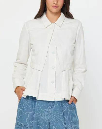 Layered Jacket & Vest Set — white tops & blouses from Pieces of a Dream