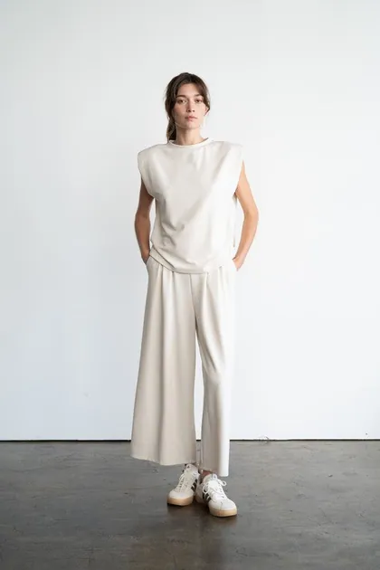 Pleated Wide-Leg Pants (3 Color Ways) — black pants & trousers from Pieces of a Dream