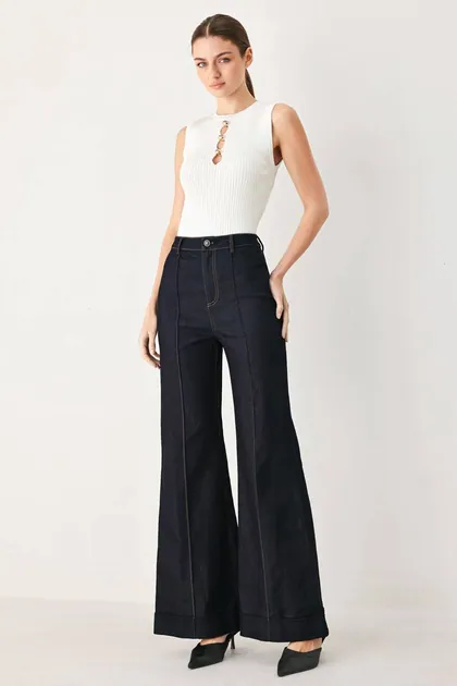 Tailored Wide-Leg Jeans — blue jeans & denim from Pieces of a Dream