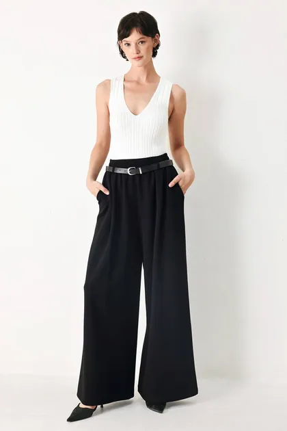 Essential Luxe Wide Leg Pants — black pants & trousers from Pieces of a Dream