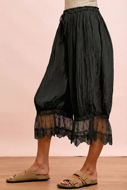 Midnight Lace Pants — black pants & trousers from Pieces of a Dream