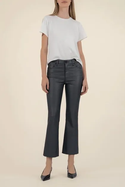 Silver Bell High-Rise Ankle Flare Jeans — silver pants & trousers from Pieces of a Dream