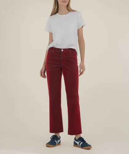 High-Rise Ankle Flare Red Jeans — red jeans & denim from Pieces of a Dream