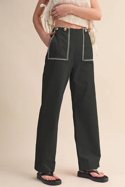 The Capri Coast Pants — black pants & trousers from Pieces of a Dream