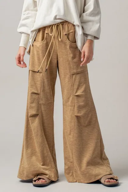 Ultimate Wide-leg Cargo Lounge Pants — khaki pants & trousers from Pieces of a Dream